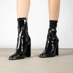 RAID Faith Block Heeled Ankle Boot In Black -Raid London Sales Store Faith Black 3