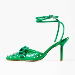 RAID Fawzia Heeled Pump In Green -Raid London Sales Store Fawzia Green 5