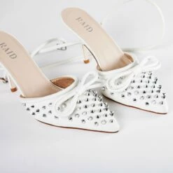 RAID Fawzia Heeled Pump In White -Raid London Sales Store Fawzia White 4