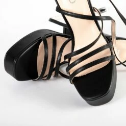 RAID Fia Platform Heel In Black -Raid London Sales Store Fia Black 5