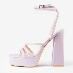 RAID Fia Platform Heel In Lilac -Raid London Sales Store Fia Purple 4