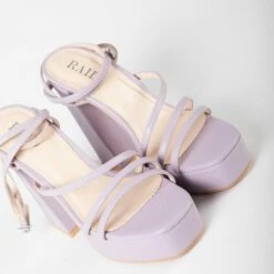 RAID Fia Platform Heel In Lilac -Raid London Sales Store Fia Purple 5
