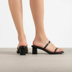 RAID Frieda Block Heeled Mule In Black -Raid London Sales Store Frieda Black 3