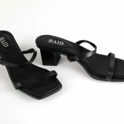 RAID Frieda Block Heeled Mule In Black -Raid London Sales Store Frieda Black 4