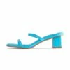 RAID Frieda Block Heeled Mule In Blue -Raid London Sales Store Frieda Blue