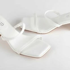 RAID Frieda Block Heeled Mule In White -Raid London Sales Store Frieda White 4