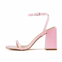 RAID Garry Block Heel Sandal In Pink Patent -Raid London Sales Store Garry Pink 5 d923d839 ded9 4f61 858c 6fec2f257168