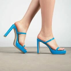 RAID Genica Heeled Mule In Blue