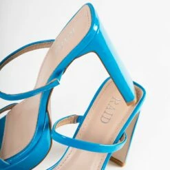 RAID Genica Heeled Mule In Blue -Raid London Sales Store Genica Blue 5