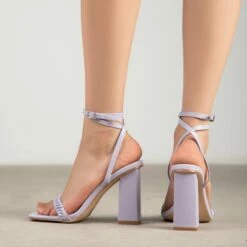 RAID Ginny Block Heels In Lilac -Raid London Sales Store Ginny Lilac 4