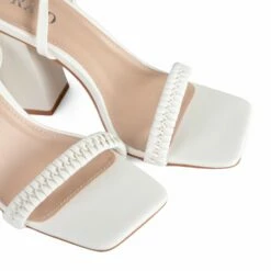 RAID Ginny Block Heels In White -Raid London Sales Store Ginny White 5