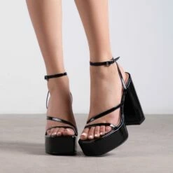 RAID Happy Platform Heel In Black -Raid London Sales Store Happy Black 1