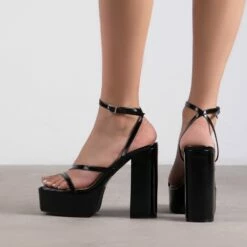 RAID Happy Platform Heel In Black -Raid London Sales Store Happy Black 3