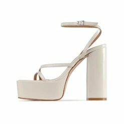 RAID Happy Platform Heel In Off White