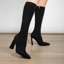 RAID Heidie Block Heeled Boot In Black -Raid London Sales Store Heidie Black 3