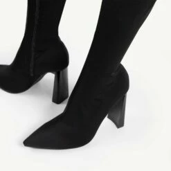 RAID Heidie Block Heeled Boot In Black -Raid London Sales Store Heidie Black 6