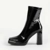 RAID Hunter Ankle Boot In Black Patent -Raid London Sales Store Hunter Black 4