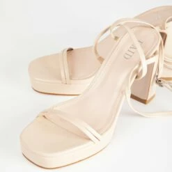 RAID Idana Platform Sandal In Nude -Raid London Sales Store Idana Nude 2