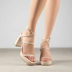 RAID Idana Platform Sandal In Nude -Raid London Sales Store Idana Nude 3