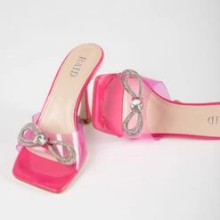 RAID Isha Heeled Mule In Pink -Raid London Sales Store Isha Pink 4