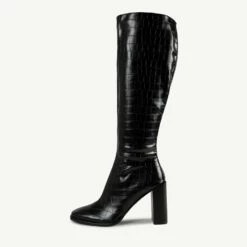 RAID Ivonne Block Heeled Boot In Black Croc