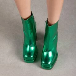 RAID Jadine Ankle Boot In Green -Raid London Sales Store Jadine Green 2