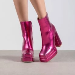 RAID Jadine Ankle Boot In Hot Pink -Raid London Sales Store Jadine Pink 1