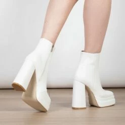 RAID Jadine Ankle Boot In White -Raid London Sales Store Jadine White 3