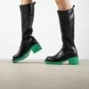 RAID Jadon Long Boot In Green -Raid London Sales Store Jadon Black Green 1 5250ab1e 1854 45c9 a37c 0cd056dfcbbf