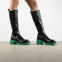 RAID Jadon Long Boot In Green -Raid London Sales Store Jadon Black Green 3 b28d7c08 07dc 476b 81fe 4a3c97922e15