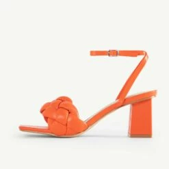 RAID Jaelyn Block Heel Sandal In Orange -Raid London Sales Store Jaelyn Orange 4