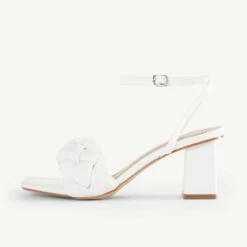 RAID Jaelyn Block Heel Sandal In White -Raid London Sales Store Jaelyn White 4