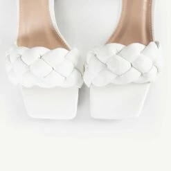 RAID Jaelyn Block Heel Sandal In White -Raid London Sales Store Jaelyn White 5