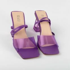 RAID Jane Perspex Heels In Purple -Raid London Sales Store Jane Lilac 5