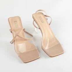 RAID Jane Perspex Heels In Nude -Raid London Sales Store Jane Nude 5