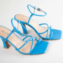 RAID Jennie Strappy Heel In Blue -Raid London Sales Store Jennie Blue 4