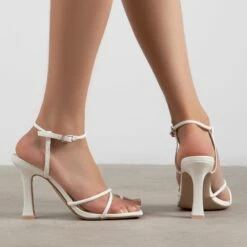 RAID Jennie Strappy Heel In White -Raid London Sales Store Jennie White 2