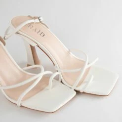 RAID Jennie Strappy Heel In White -Raid London Sales Store Jennie White 4