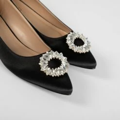 RAID Jennika Flat Shoe In Black Satin -Raid London Sales Store Jennika Black 4