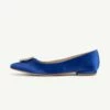 RAID Jennika Flat Shoe In Blue Satin