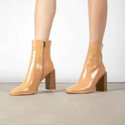 RAID Jennyl Block Heeled Ankle Boot In Sand -Raid London Sales Store Jennyl Sand 2