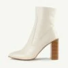 RAID Jennyl Block Heeled Ankle Boot In Off White