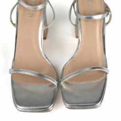 RAID Julina Block Heels In Silver -Raid London Sales Store Julina Silver 5
