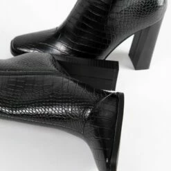 RAID Keena Ankle Boot In Black Croc -Raid London Sales Store Keena Black 5
