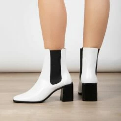 RAID Kennedi Ankle Boot In White -Raid London Sales Store Kennedi White 1