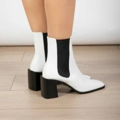 RAID Kennedi Ankle Boot In White -Raid London Sales Store Kennedi White 2
