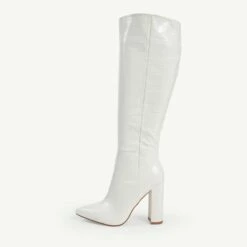 RAID Kennedia Long Boot In White -Raid London Sales Store Kennedia White 1