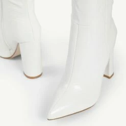 RAID Kennedia Long Boot In White -Raid London Sales Store Kennedia White 6