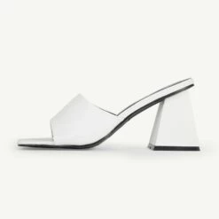 RAID Khloe Block Heeled Mule In White -Raid London Sales Store Khloe White 4