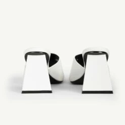 RAID Khloe Block Heeled Mule In White -Raid London Sales Store Khloe White 5